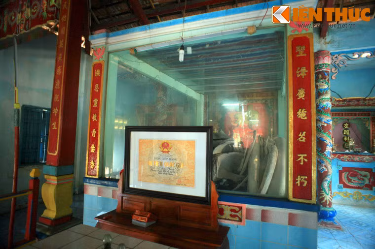 Các bộ xương này được bảo quản bằng tủ kính có nhiều ngăn đặt trong vạn.