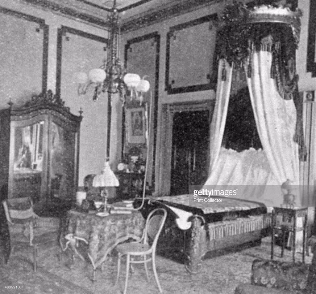 Phòng ngủ của Tổng thống William McKinley trong Nhà Trắng, năm 1901. Ảnh: GettyImages.