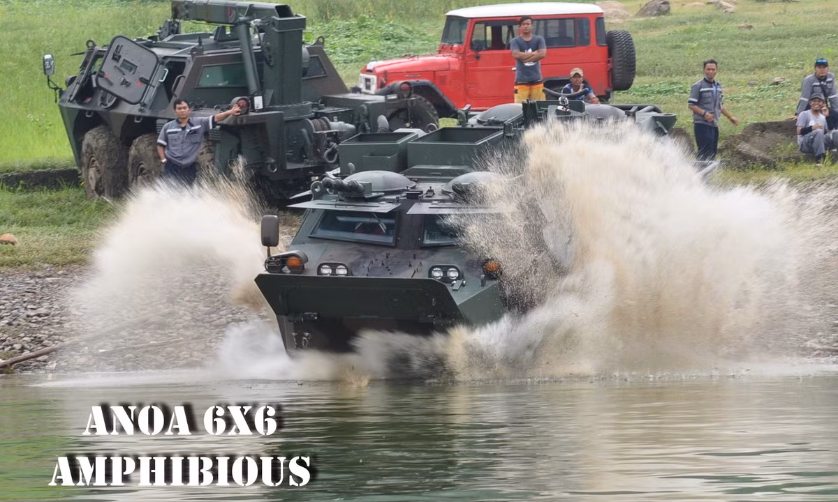 Pindad Anoa có thể chở 10 lính cùng đầy đủ trang bị (ra vào bằng cửa hậu hoặc cửa nóc), cơ động với tốc độ đến 92km/h với động cơ diesel Renault 320 mã lực. Về hỏa lực, Anoa có thể trang bị súng máy 7,62mm hoặc súng phóng lựu 40mm. Hiện Pindad đang phát triển phiên bản xe tăng bánh lốp dùng khung bệ Anoa, lắp tháp pháo CSE-90 của CMI Defence.