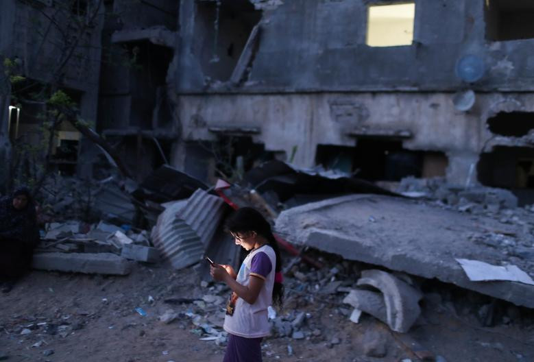 Cảnh tượng tan hoang ở khu vực phía bắc Dải Gaza ngày 1/6.