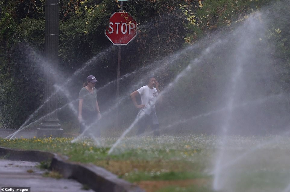 Vòi phun nước trong công viên ở San Francisco, bang California. Ảnh: Getty.