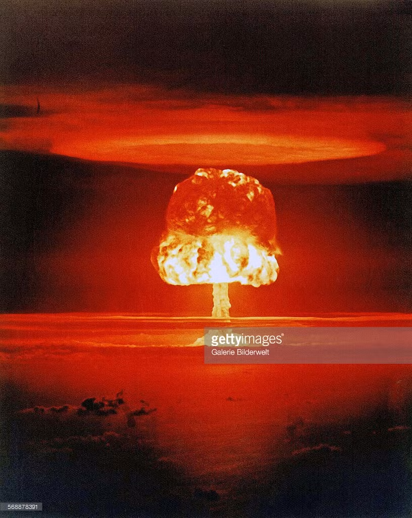 Vụ thử nhiệt hạch Mark 14 trong chiến dịch Castle của Mỹ năm 1954. Ảnh: Getty.