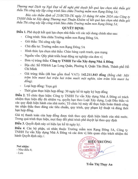 TP HCM: Một tháng 9 gói thầu sửa chữa trường học về tay Nhà Á Đông - Hình 2 TP HCM: Mot thang 9 goi thau sua chua truong hoc ve tay Nha A Dong-Hinh-2