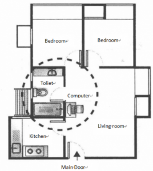 Cũng theo nghiên cứu trên trang Fstips, máy tính không nên đặt gần nhà vệ sinh. Mùi hôi từ nhà vệ sinh có thể gây mất tập trung khi làm việc. Ảnh: Fstips.