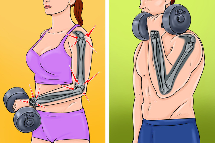  Xương đàn ông chắc khỏe hơn phụ nữ: Đàn ông khi trưởng thành testosterone tăng lên nhanh chóng, giúp xương chắc khỏe. Trong khi sự gia tăng nồng độ estrogen của phụ nữ làm giảm sự phát triển của xương. Ảnh Bright side