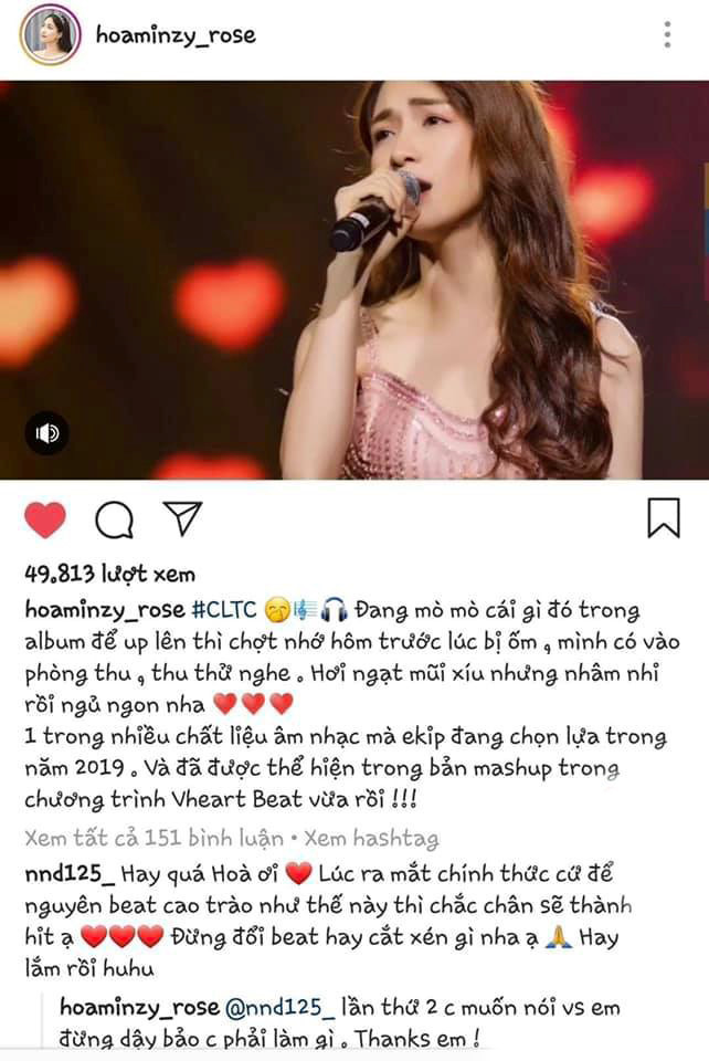 Hoa Minzy tu nhan 