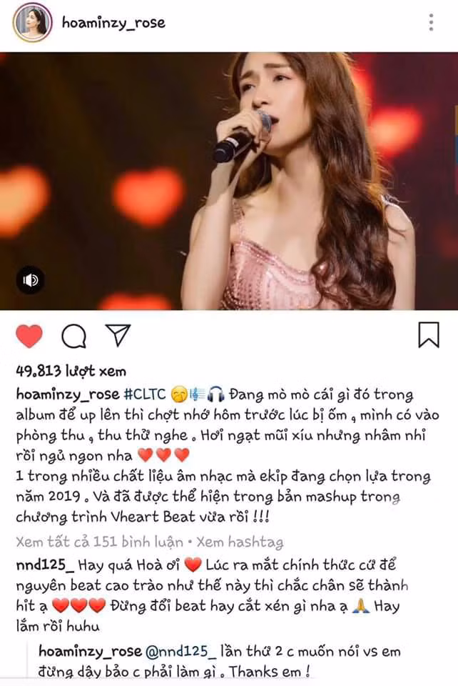 Hoa Minzy tu nhan 
