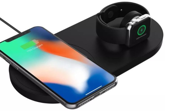  Bộ sạc không dây của Griffin là bộ sạc Qi 7,5 watt có thể sạc cùng lúc cho cả iPhone và Apple Watch.
