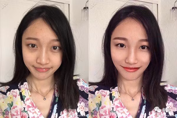 Không khác nhau là bao nhưng nhờ chạy nước da mà trông cô gái cuốn hút hơn hẳn.