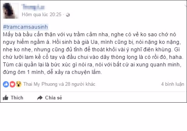 Trầm cảm là một triệu chứng tâm lý. Khi bị trầm cảm, bạn sẽ cảm thấy cuộc đời thật u ám, buồn bã và tuyệt vọng. Nhưng sự đáng sợ hơn cả là bạn hoàn toàn có thể chết vì một căn bệnh tưởng như chỉ diễn ra trong đầu mình, thậm chí nó còn gây nguy hại cho người khác.