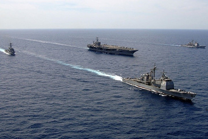 Hình ảnh chiến hạm Harry S. Truman trong một lần dẫn đầu một nhóm tàu tấn công đi qua Đại Tây Dương. Ảnh: Hải quân Mỹ.