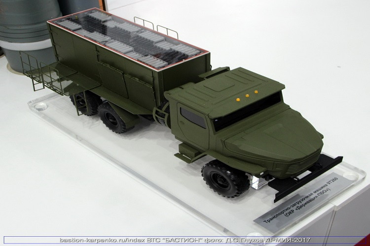 Bên cạnh đó các tổ hợp pháo phòng không Derivation-PVO còn được trang bị đi kèm xe nạp đạn tự động ТЗМ 9Т260, với thời gian tái nạp không quá 20 phút cho mỗi tổ hợp. Nguồn ảnh: bastion-opk.ru.