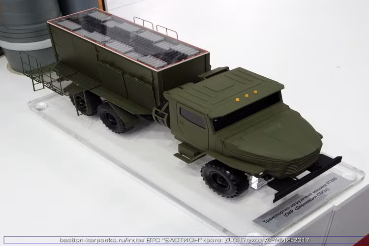 Bên cạnh đó các tổ hợp pháo phòng không Derivation-PVO còn được trang bị đi kèm xe nạp đạn tự động ТЗМ 9Т260, với thời gian tái nạp không quá 20 phút cho mỗi tổ hợp. Nguồn ảnh: bastion-opk.ru.