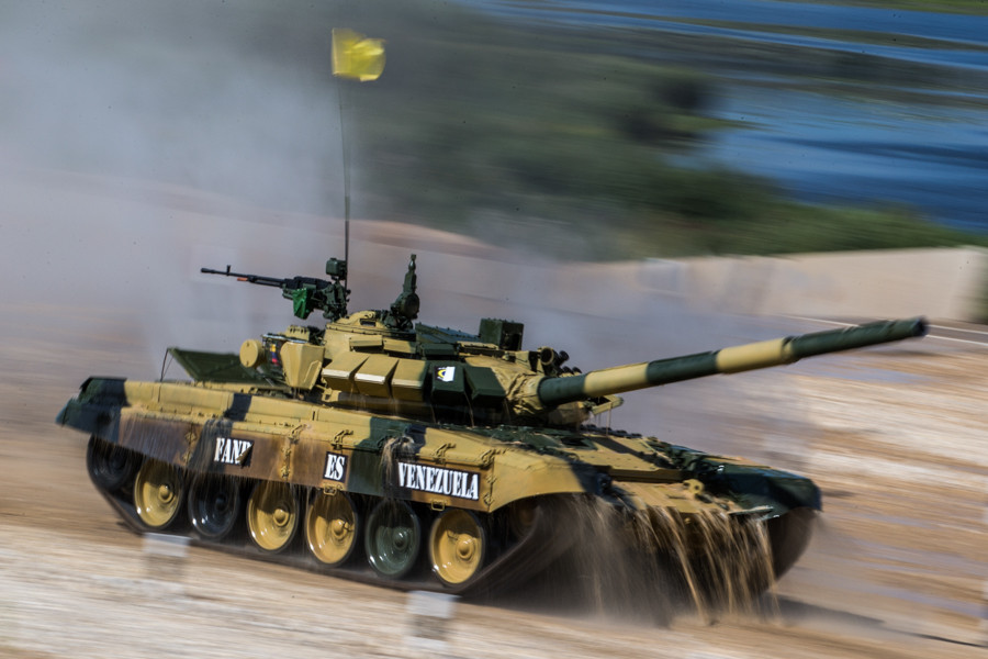 Hình ảnh chiếc T-72B3 của đội tuyển Venezuela tại Tank Biathlon 2017. Nguồn ảnh: Army Games.
