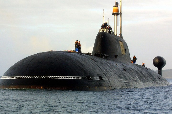 Còn đây là một trong các tàu ngầm tấn công lớp Akula hạt nhân thế hệ 3 của hải quân Nga. Ảnh: AFP.