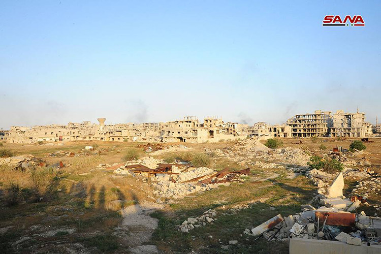 Điều này ít nhiều giúp cho Quân đội Syria giảm thiểu tổn thất về mặt quân số lẫn trang bị hiện tại, nhằm chuẩn bị cho các chiến dịch giải phóng mowisi ở miền nam nước này mà trọng điểm là ở Daraa. Ảnh: Sana.