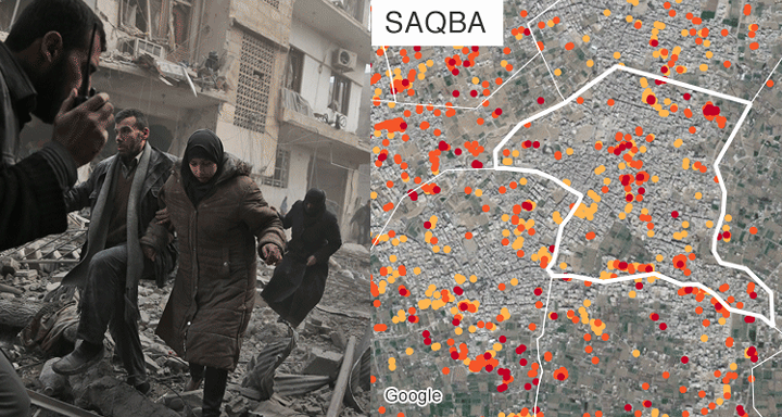 Vùng Saqba nhìn từ vệ tinh.