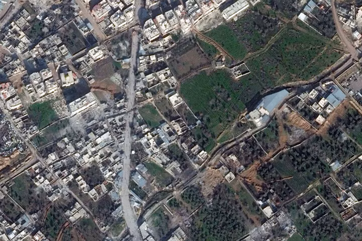 Hình ảnh các khu dân cư ở Đông Ghouta vào tháng 12/2014.