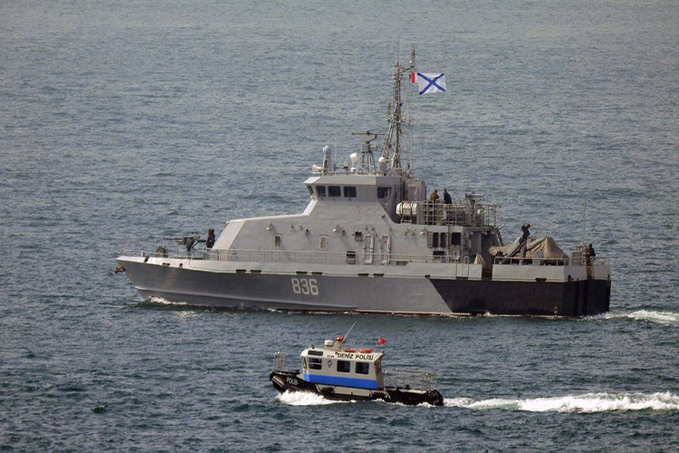 Hiện tại Hải quân Nga có 16 tàu chiến loại này trong đó có tới 4 chiếc trong biên chế Hạm đội Biển Đen, vũ khí chính của Grachonok hầu hết là các loại rocket chống người nhái dòng DP, súng máy hạng nặng và tên lửa phòng không Igla-1. Nguồn ảnh: liveuamap‏.