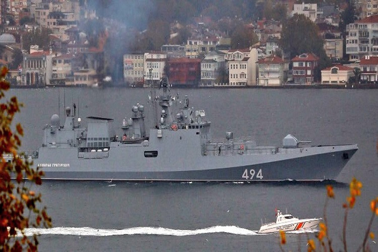 Được biết hiện tại cả ba tàu hộ vệ lớp Đô đốc Grigorovich đều được biên chế cho Hạm đội Biển Đen và chúng thường xuyên xuất hiện tại vùng biển Địa Trung Hải và ngoài khơi Syria. Nguồn ảnh: liveuamap‏.
