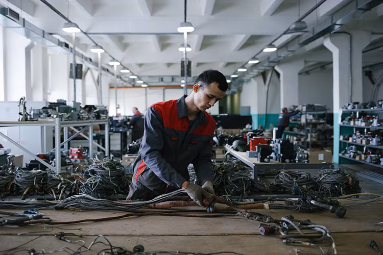 Trong quá trình hiện đại hóa, mỗi chiếc T-80 được tháo rời đến từng con ốc vít, mỗi chiếc T-80 được phân về cho một tổ năm người với cần cẩu thực hiện công việc tháo dỡ này trong trọn vẹn 4 ngày. Mất đến 60 ngày để thực hiện hoàn chỉnh công việc hiện đại hóa mỗi chiếc xe tăng T-80, trong thời gian này, động cơ được kiểm tra kỹ lưỡng và các linh kiện hết hạn sử dụng được thay thế mới, sau đó được hiệu chỉnh lại. Nguồn ảnh: Mary Gelman