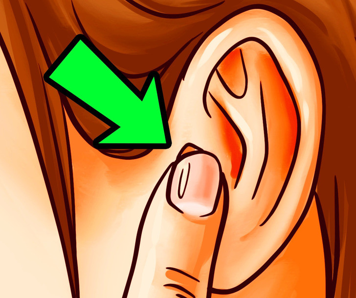 3. Massage tai: Xoa bóp tai và ấn nhẹ vào điểm này sẽ giúp bạn xua tan căng thẳng.