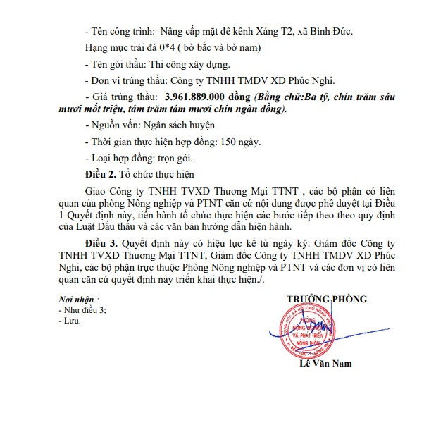 Long An: Công ty Phúc Nghi tham gia 3 gói thầu tại Thủ Thừa - Hình 3 Long An: Cong ty Phuc Nghi tham gia 3 goi thau tai Thu Thua-Hinh-3