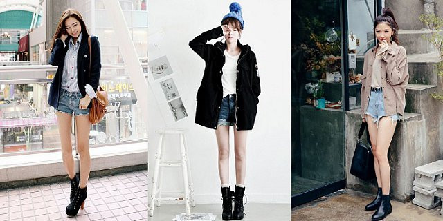 Quần short kết hợp với boots cổ ngắn vừa giúp các chị em khoe đôi chân dài thon thả vừa thể hiện cá tính phá phách. Ảnh: a4vn.