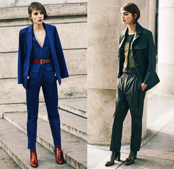 Ngoài ra, những bộ âu phục cũng có thể kết hợp với những đôi boot ngắn cổ. Công thức kết hợp này rất phù hợp với những cô nàng thích phong cách nam tính. Ảnh: amazonaws.