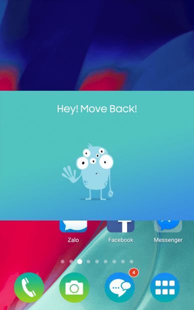 Lúc này, trẻ sẽ không thể thực hiện bất cứ tác vụ nào trên màn hình. Bạn chỉ cần dạy cho trẻ rằng mỗi khi hiện thông báo này phải đưa mắt ra xa hơn là được.