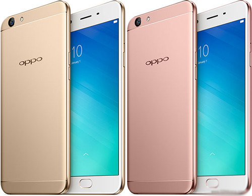 Oppo F1s màu vàng hồng thời thượng.