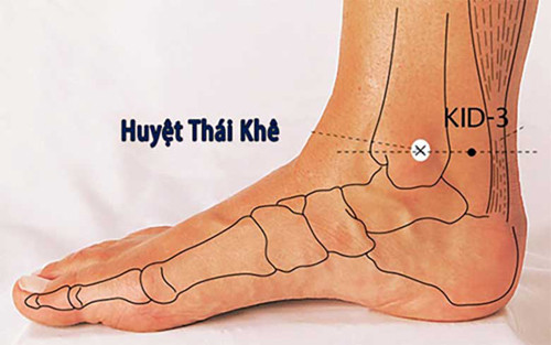 Huyệt thái khê chủ trị các chứng chóng mặt, ù tai, đau răng, đau nhức khớp cổ chân, các vấn đề về sinh lý như di tinh, liệt dương. Nếu vùng này ấm nóng chứng tỏ kinh khí mạnh, chức năng hoạt động của thận tốt.