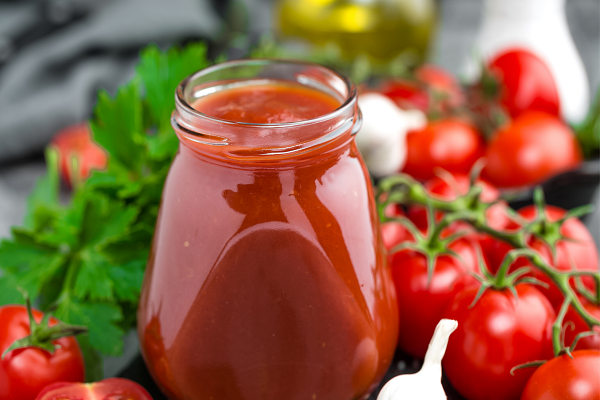 Cà chua và các sản phẩm từ cà chua. Theo một đánh giá của 21 nghiên cứu, tiêu thụ cà chua và các sản phẩm từ cà chua giúp cải thiện huyết áp và có thể giúp giảm nguy cơ mắc bệnh tim và tử vong do bệnh tim. (Ảnh: Knoxx Foods)