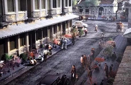 Phố cổ ngày Tết.