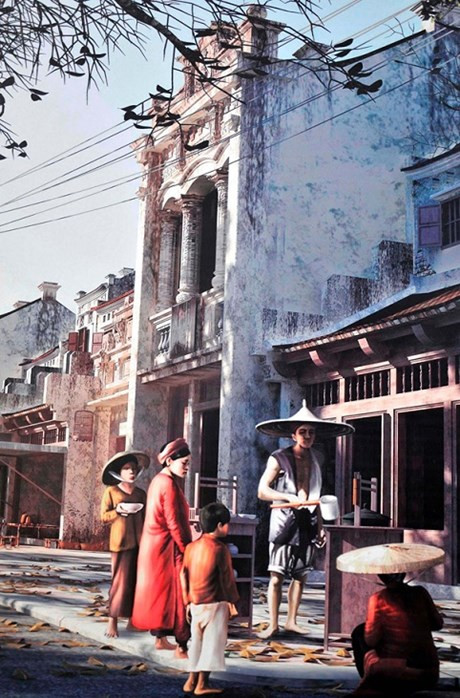 Phở gánh, một món ăn nổi tiếng của người Hà Nội.