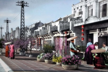 Chợ Tết Hà Nội xưa.