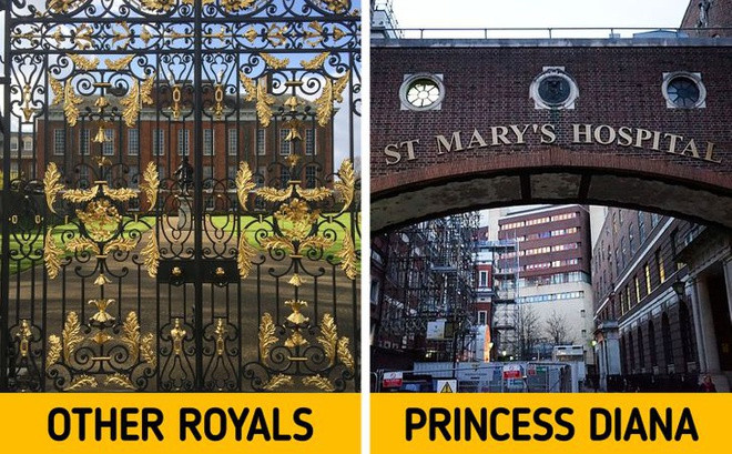 Công nương Diana sinh Hoàng tử William tại bệnh viện St. Mary’s ở London. Khi Hoàng tử Harry chào đời, Công nương Diana không dùng bất kỳ thuốc giảm đau nào trong quá trình chuyển dạ và sinh nở.