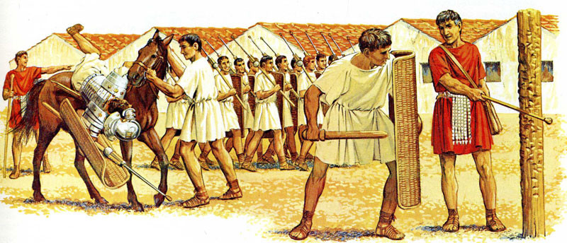 Mỗi trại lính này đều được thiết kế có khu huấn luyện và nơi trú ẩn. Các trại có kích thước khác nhau, trong đó trại lính lớn nhất rộng tới 15 ha.