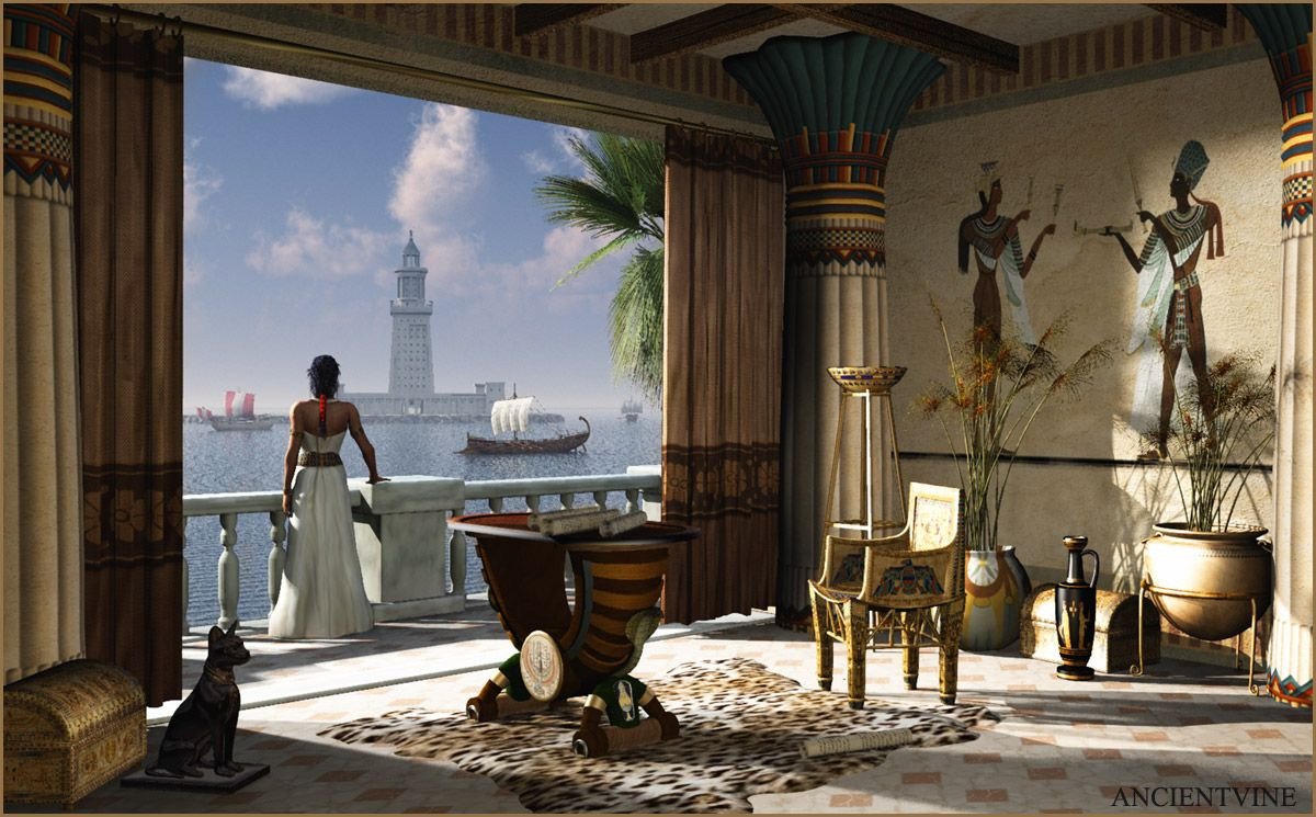 Do đó, cung điện mà Nữ hoàng Cleopatra sinh sống vô cùng tráng lệ, xa hoa và có kích thước "khủng".