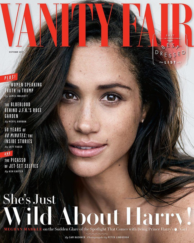 Khi trở thành nhân vật trang bìa của tạp chí Vanity Fair vào năm 2018, công nương Meghan công khai chia sẻ về tình cảm với Hoàng tử Harry trước khi kết hôn. Vợ của hoàng tử Harry khi ấy nói rằng: "Chúng tôi là hai con người đang rất hạnh phúc và yêu thương nhau" hay "Chúng tôi bí mật hẹn hò 6 tháng trước khi thông tin được tiết lộ".