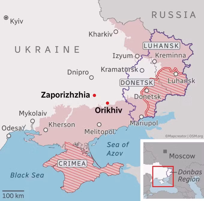 Trước đây, Ukraine đã tiến hành phản công ở Zaporozhye và chiếm lại được một phần đất; lần này Quân đội Nga đã nhanh chóng lấy lại bằng một cuộc tổng tấn công. Hiện nay phía Nga đã kiểm soát hơn 70% diện tích tỉnh Zaporozhye, đồng thời chia cắt và bao vây phần quân Ukraine còn lại, cắt đứt đường tiếp tế của Quân đội Ukraine. 