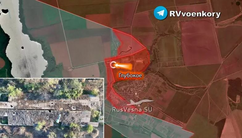 Theo kênh TG RVvoenkor, Bộ Tổng tham mưu Ukraine cũng thừa nhận không thể chiếm được khu vực Glubokoye. Còn theo Bộ Quốc phòng Nga, “cuộc dọn dẹp cuối cùng” ở phía ngoài làng Glubokoye đã được thực hiện vào ngày hôm trước. Lữ đoàn Thủy quân lục chiến 155, được sự hỗ trợ hỏa lực pháo binh và không quân, đã buộc quân Ukraine ở Glubokoye phải rút lui.