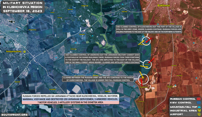 Theo tờ Southfront, nếu quân đội Ukraine muốn chiếm lại Bakhmut, thì ba ngôi làng ở phía Nam thành phố, là phương án có thể tạo thành thế vây ép đối với quân Nga ở trong thành phố Bakhmut.
