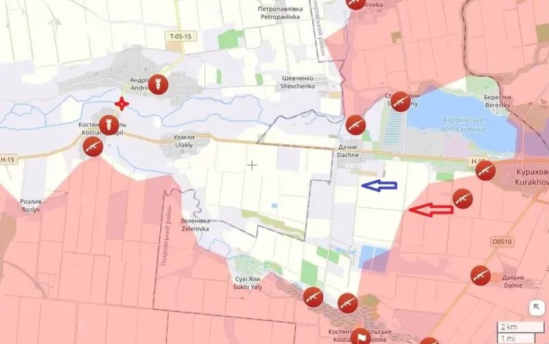 Hiện nay hai cánh quân của RFAF đang tiến nhanh, lấy đích là đường cao tốc H-15 ở phía tây thành phố Kurakhove làm điểm hợp vây. Câu hỏi đặt ra bây giờ là liệu RFAF có thể lặp lại "túi Kurakhove", nhưng ở phía tây thành phố này. Đặc biệt là việc Cụm Vostok RFAF đã tiến đến ngôi làng Konstantinople, nằm trên trục đường H-15.