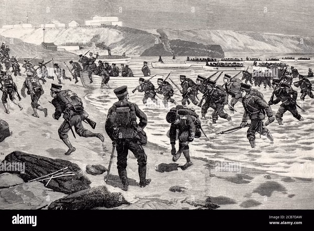 Sau màn hỏa lực chuẩn bị, Quân đội Liên Xô tiến hành đổ bộ; sau khi đánh chiếm bàn đạp đầu cầu, quân Liên Xô có khoảng 3 nghìn quân và với sự yểm trợ hỏa lực của 20 khẩu pháo dã chiến, khiến quân Trung Quốc nhanh chóng tan rã và bỏ chạy.