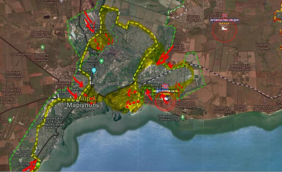 Trong những ngày qua, trước hỏa lực tấn công mãnh liệt của quân Nga và lực lượng dân quân, số lượng các chiến binh của Quân đội Ukraine cố gắng thoát ra khỏi thành phố Mariupol đang bị bao vây, đã tăng lên gấp bội.