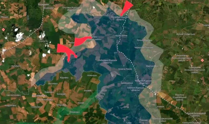 Cùng lúc đó, Quân đội Ukraine ở làng Leonidovo cũng bắt đầu mở cuộc phản công ở ngoại ô phía bắc ngôi làng, cố gắng ngăn cản quân Nga tiếp tục khép kín vòng vây về phía đông. Khu vực này được cho là “nút thắt cổ chai” ở mặt trận Kursk, khi quân Nga quyết tâm cắt đứt đội hình quân Ukraine tiến vào Kursk tại đây. 