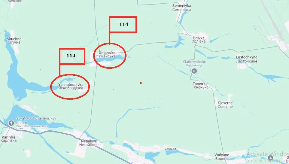 Tại khu vực trung tâm của mặt trận Donetsk, Lữ đoàn bộ binh cơ giới số 114 của Tập đoàn quân Donetsk số 1 tiếp tục mở rộng kết quả sau khi chiếm được làng Umanske, đã kích hoạt toàn bộ mặt trận và cơ bản kiểm soát được làng Yasnobrodiv.