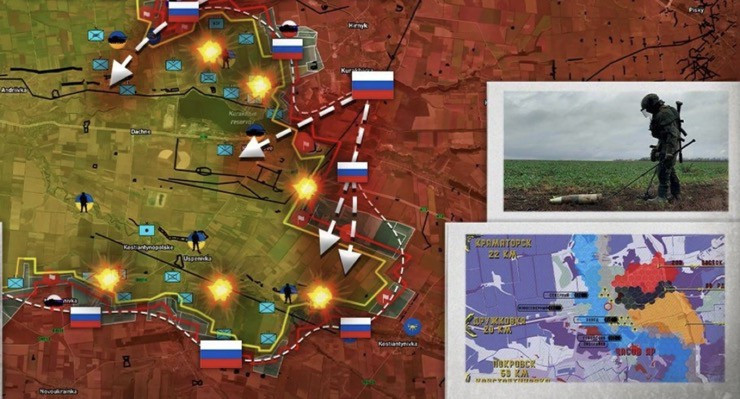 Bộ Quốc phòng Nga cho biết, Quân đội Nga đã sử dụng chiến thuật "săn sói" theo hướng Kurakhove, chia quân Ukraine phòng thủ tại đây thành các nhóm nhỏ để bao vây và tiêu diệt bằng hỏa lực. Tờ Blind của Đức ngày 20/11 đưa tin, Kurakhove là thành trì lớn cuối cùng của Ukraine ở phía nam Pokrovsk. Sau khi tràn ngập Kurakhove, mục tiêu tiếp theo sẽ là Pokrovsk và sẽ kéo sang mùa đông. 