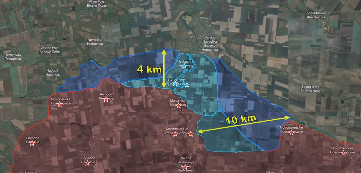 Mặc dù tràn ngập được hai làng Staramayorsk và Urozhaine, nhưng Quân đội Ukraine không thể tiêu diệt một số lượng lớn quân Nga; nhưng điều đó chẳng là gì đối với Quân đội Ukraine, và điều quan trọng hơn bất cứ điều gì khác, là phải lấy lại được phần đất đã mất.